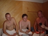 The sauna boys in the heat