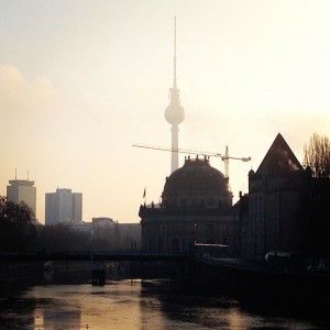 Berlin Fernsehturm in the morning