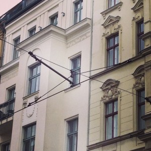 Tramlines on Alte Schonhauser Strasse, Mitte, Berlin