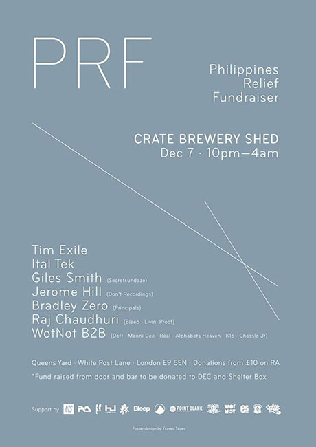 Philippines Relief Fundraiser with Tim Exile (Live), Ital Tek, Giles Smith at Crate Brewery